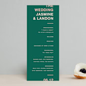 "Bold Type" - Wedding Programs in Parrot by Owl and Toad - Front