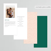 "Bold Type" - Wedding Programs in Parrot by Owl and Toad - Back of Card Options