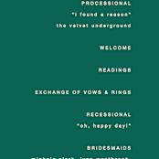 "Bold Type" - Wedding Programs in Parrot by Owl and Toad - Detail