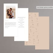"Sunset Beach" - Wedding Programs in Sand by Owl and Toad - Back of Card Options