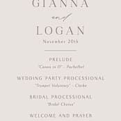 "Pampas & Palms" - Wedding Programs in Ash by Kaydi Bishop - Detail