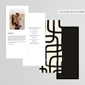 "Crossroads" - Wedding Programs in Ink by Iveta Angelova - Back of Card Options
