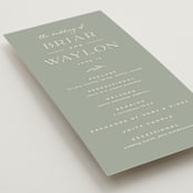 "Soft Arch" - Wedding Programs in Sage by Erica Krystek - Detail