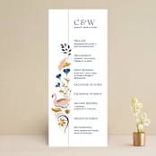 "modern folk" - Wedding Programs in Blush by GeekInk Design - Front