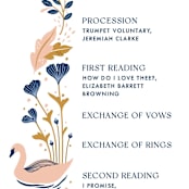 "modern folk" - Wedding Programs in Blush by GeekInk Design - Detail