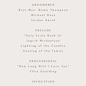 "Love Note" - Wedding Programs in Ecru by AK Graphics - Detail