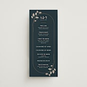 "Deco Garden" - Wedding Programs in Dusk by GeekInk Design - Front