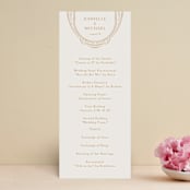 "Timeless" - Wedding Programs in Terracotta by Jen Owens - Front