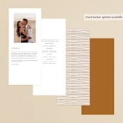 "Timeless" - Wedding Programs in Terracotta by Jen Owens - Back of Card Options