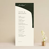 "Warner" - Wedding Programs in Emerald by Carrie ONeal - Front