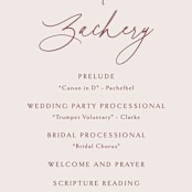 "Around" - Wedding Programs in Cloud by Kaydi Bishop - Detail