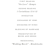 "Split Line" - Wedding Programs in Black Tie by Amy Payne - Detail