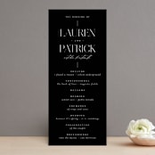 "Modern Type" - Wedding Programs in Moon by Heather Cairl - Front