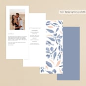 "Cascading Floral" - Wedding Programs in Lagoon by Corinne Malesic - Back of Card Options
