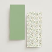 "Floral Arch" - Wedding Programs in Greenery by Phrosné Barwood - Back of Card Options