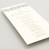 "Floral Arch" - Wedding Programs in Greenery by Phrosné Barwood - Detail