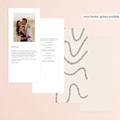"Wavy" - Wedding Programs in Jet by Jen Owens - Back of Card Options