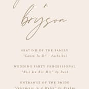 "Everlasting Love" - Wedding Programs in Linen by Brandy Folse - Detail