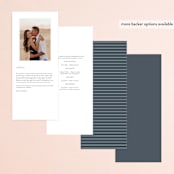 "Regal" - Wedding Programs in Marine by Lauren Chism - Back of Card Options