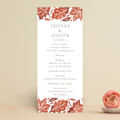 "Watercolor Fallen Leaves" - Wedding Programs in Copper by Katharine Watson - Front