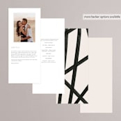 "Inky" - Wedding Programs in Onyx by Inkblot Design - Back of Card Options