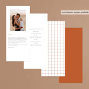 "Modern Ticket" - Wedding Programs in Rust by Alethea and Ruth - Back of Card Options