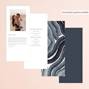 "Painted Trails" - Wedding Programs in Navy by Alethea and Ruth - Back of Card Options