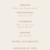 "Into the Forest" - Wedding Programs in Cream by Alethea and Ruth - Detail
