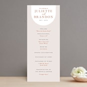 "Center Crest" - Wedding Programs in Sweet Potato by Alethea and Ruth - Front