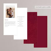 "Holiday Tartan" - Wedding Programs in Cranberry by Erin Deegan - Back of Card Options