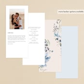 "Wildflower Wreath" - Wedding Programs in Sky by Grace Kreinbrink - Back of Card Options
