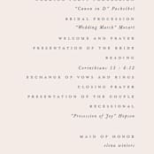 "Wildflower Wreath" - Wedding Programs in Sky by Grace Kreinbrink - Detail