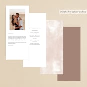 "Modern Rings" - Wedding Programs in Blush by Hooray Creative - Back of Card Options