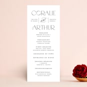 "Arcadia" - Wedding Programs in Noir by Olivia Raufman - Front