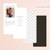 "Arcadia" - Wedding Programs in Noir by Olivia Raufman - Back of Card Options