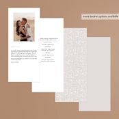 "Winter Birch" - Wedding Programs in Natural by Melanie Severin - Back of Card Options