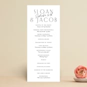 "Perfect Balance" - Wedding Programs in Onyx by Lauren Chism - Front
