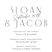 "Perfect Balance" - Wedding Programs in Onyx by Lauren Chism - Detail