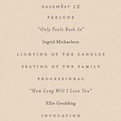 "Autumn Stroll" - Wedding Programs in Moody by Erin German - Detail