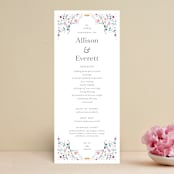 "Delicate Garden" - Wedding Programs in Wildflower by Ashley DeMeyere - Front