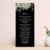 "A Wedding in the Garden" - Wedding Programs in Charcoal by Chris Griffith - Front