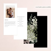 "A Wedding in the Garden" - Wedding Programs in Charcoal by Chris Griffith - Back of Card Options