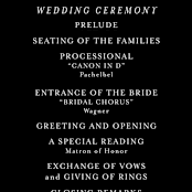 "A Wedding in the Garden" - Wedding Programs in Charcoal by Chris Griffith - Detail