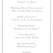 "Ornate" - Wedding Programs in Sage by Jen Owens - Detail