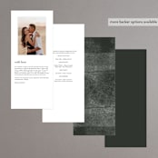 "Halcyon" - Wedding Programs in Dove by Olivia Kanaley Inman - Back of Card Options