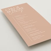 "Overlap" - Wedding Programs in Terracotta by Kelly Schmidt - Detail