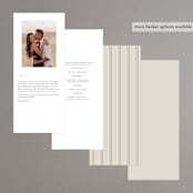 "Seraphina" - Wedding Programs in Sand by Robert and Stella - Back of Card Options
