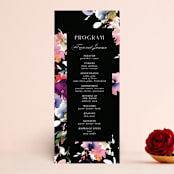 "Beauties" - Wedding Programs in Noir by Lori Wemple - Front