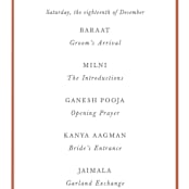 "Jaipur" - Wedding Programs in Ruby by Mansi Verma - Detail