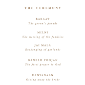 "AMAYA" - Wedding Programs in Blush by Kanika Mathur - Detail
